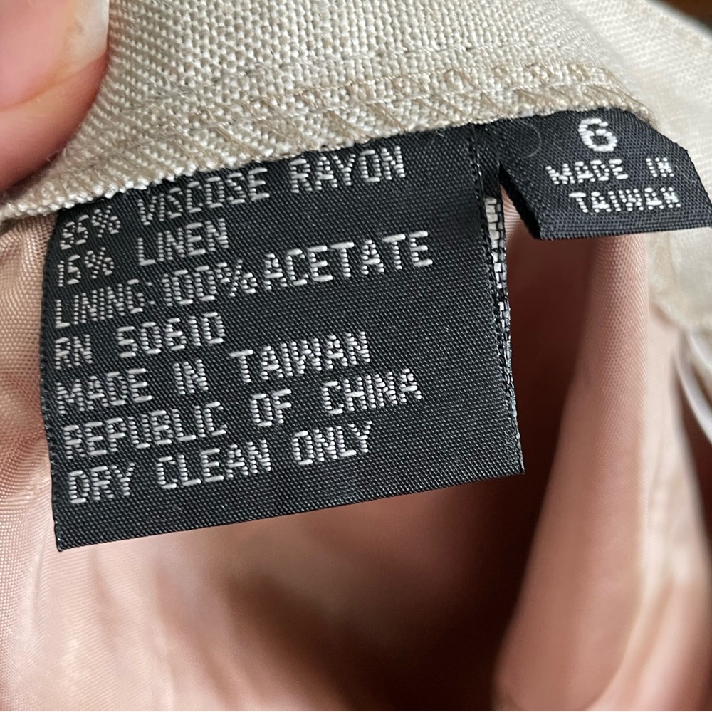 2/$30 Beige Linen Blend Skirt - Picture 3 of 3